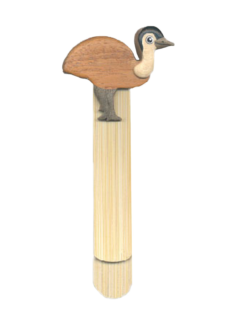 Bamboo Animal Bookmark - Emu