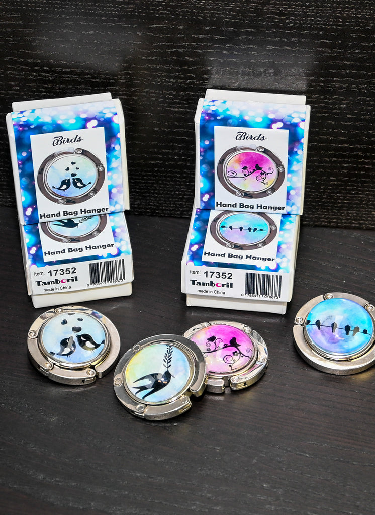 Hand Bag Hanger Birds Gift Boxed - Assorted Colours