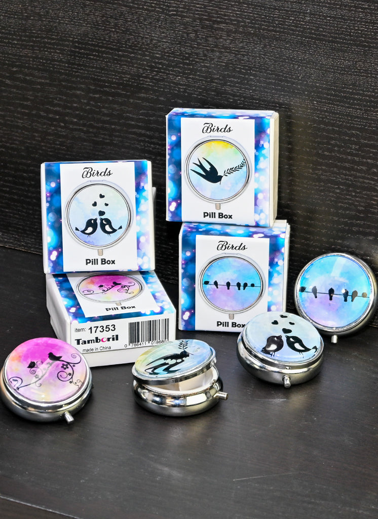 Pill Box Birds Gift Boxed - Assorted Patterns