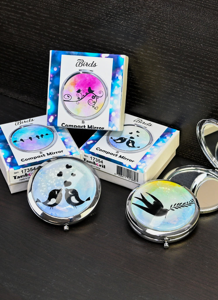 Compact Mirror Birds Gift Boxed - Assorted Patterns
