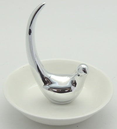 Bird Ring Holder - Silver