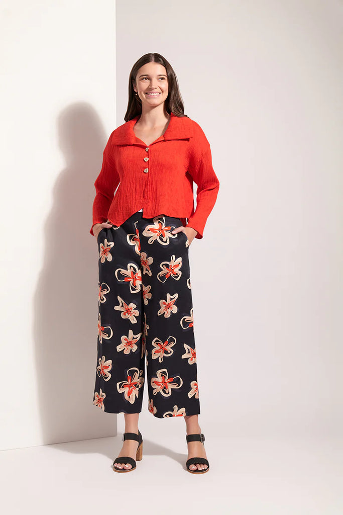 Its Only Natural Pant By Foil - Flower Doodle