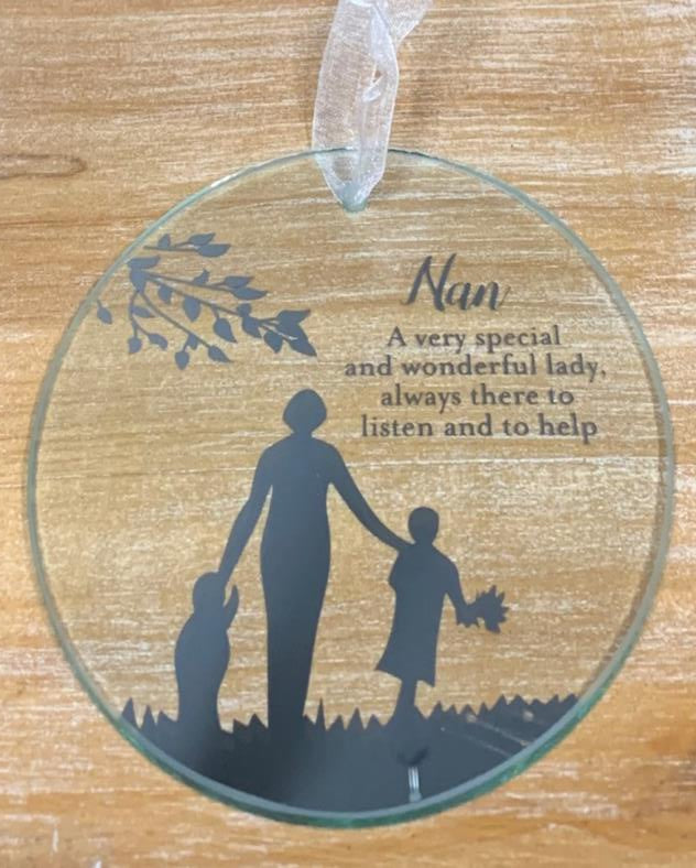 Nan Round Plaque - 12cm