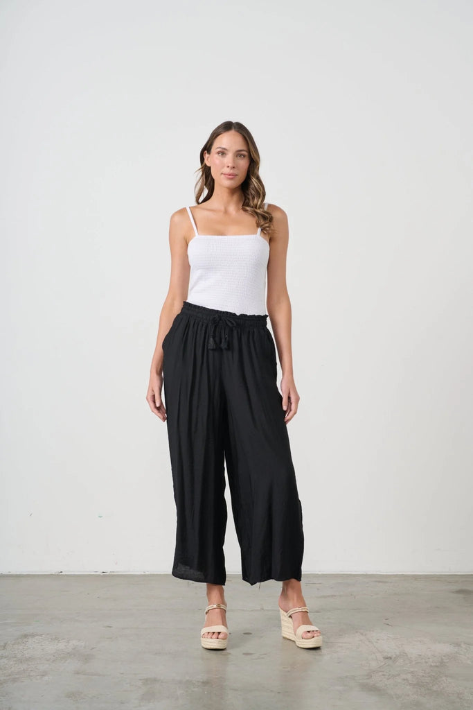 Wide Leg Pant By Caju - Black