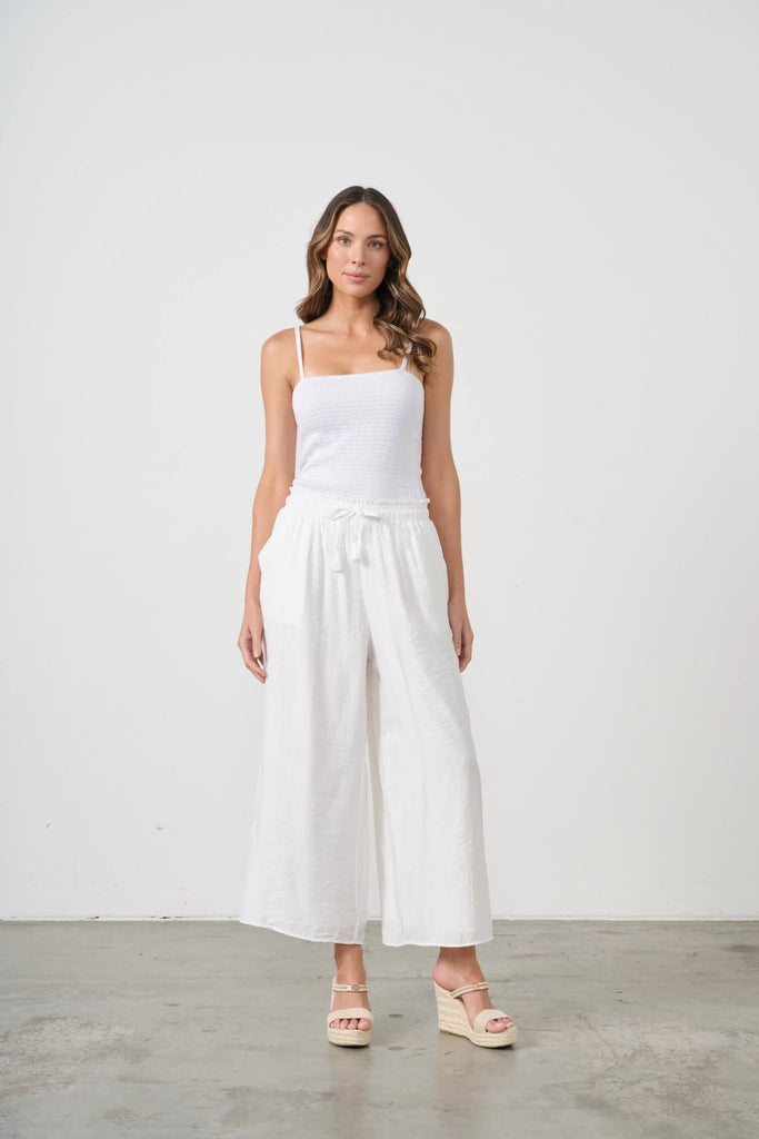 Wide Leg Pant By Caju - White