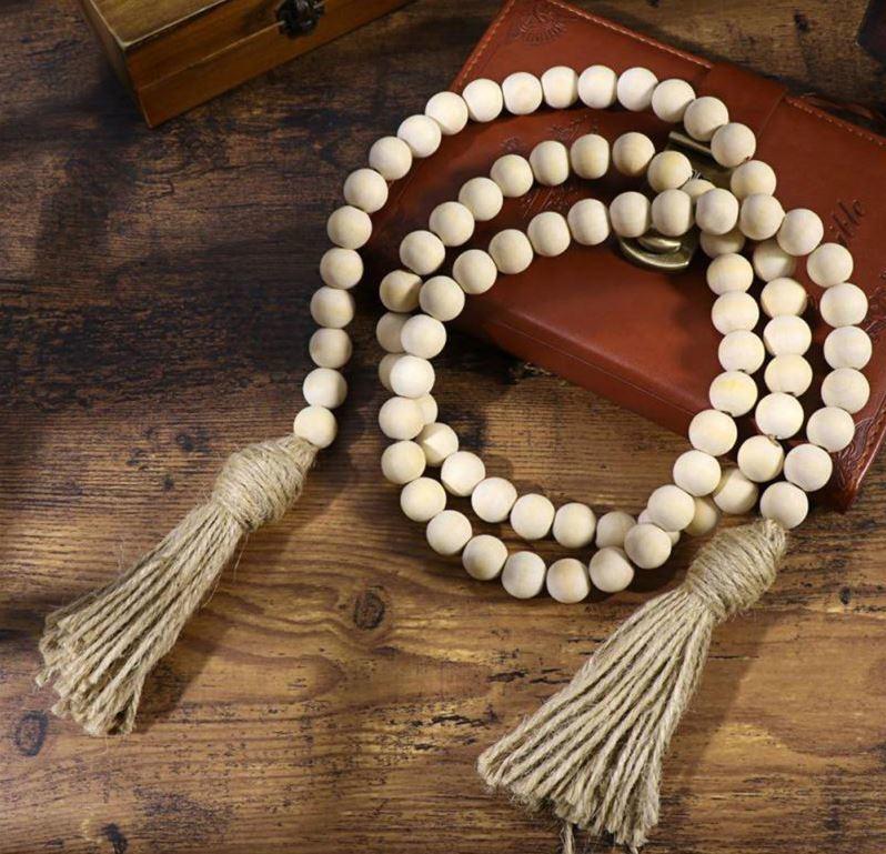 Wood Beads Garland - Natural