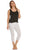 Tani Mid Calf Length Legging - White