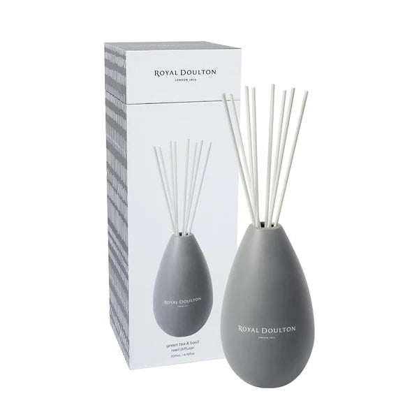 Ceramic Reed Diffuser By Royal Doulton - Green Tea & Basil