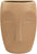 Aztec Face Vase Beige Large 22cm