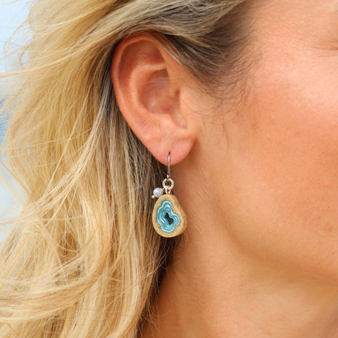 Basin Earrings - Aqua