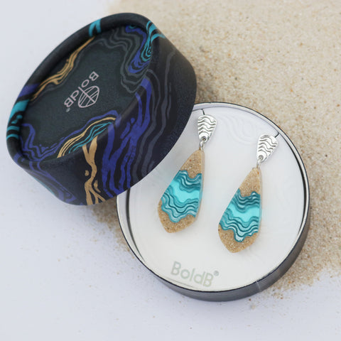 Gorge Earrings - Aqua