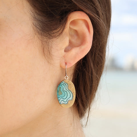 Littoral Earrings - Aqua