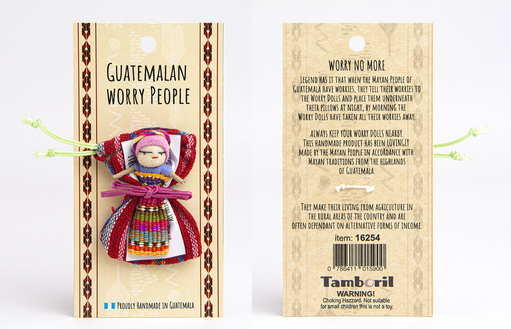 Worry Dolls Woven Guatemalan Carded Assorted Colours
