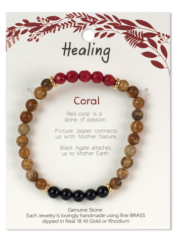 Healing Wellness Bracelet - Coral