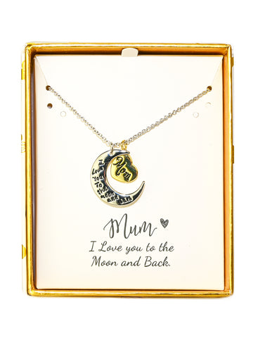 Necklace Sentiments Mum To The Moon And Back