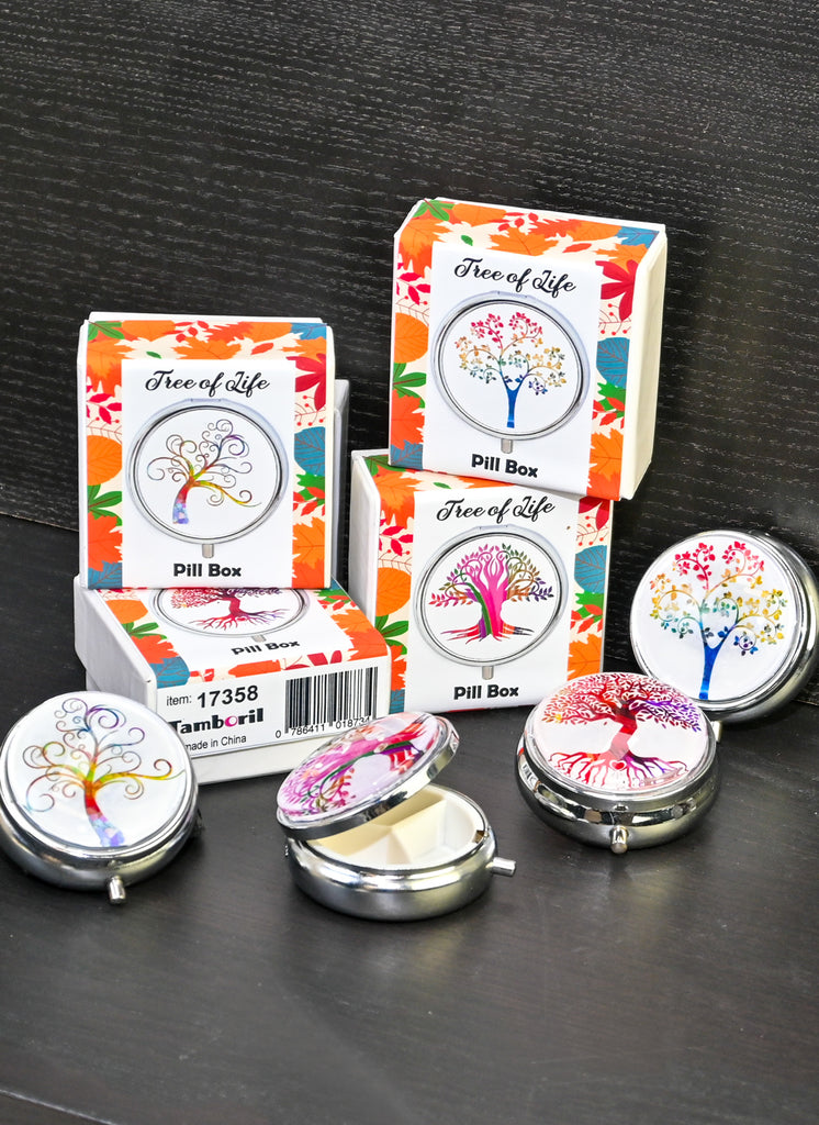 Pill Box Tree of Life Connections Gift Boxed - Assorted Designs