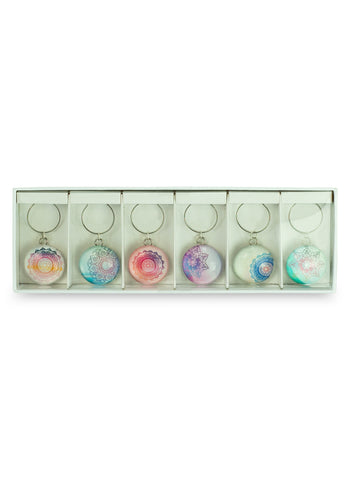 Wine Charms Mandala Harmony Set Of 6