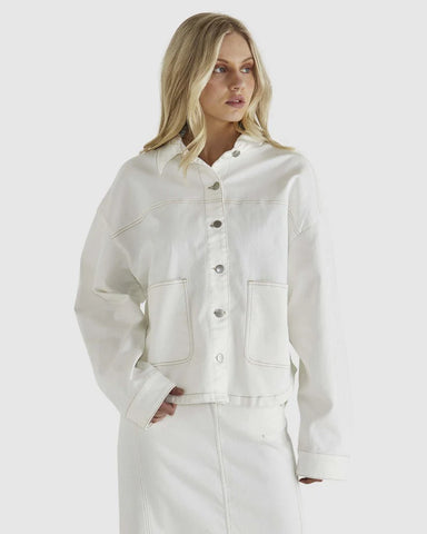 Marza Denim Jacket By Sass - Bone Wash