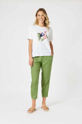 Sarah Linen Pant By Gordon Smith - Basil