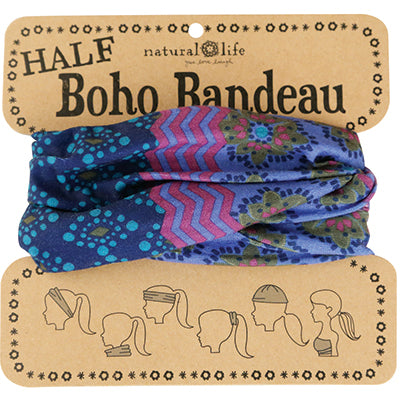 Half Boho Bandeau - Half Mauve Accents
