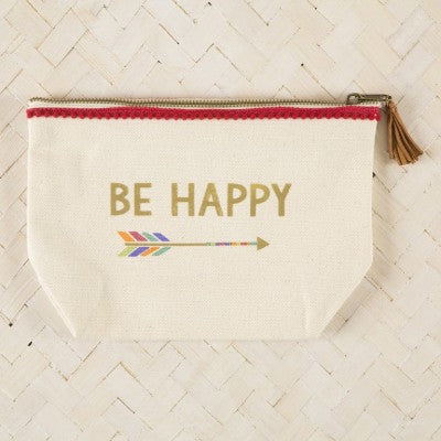 Indie Blue Pouch - Be Happy Arrow