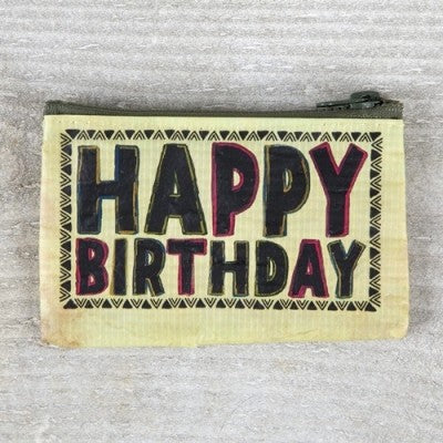 Zip Pouch Gift Card Happy Birthday