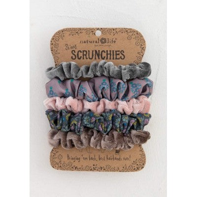 Mixed Scrunchies Set/5 - Grey