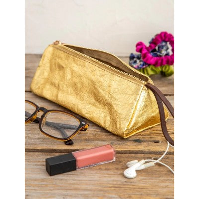 Penny Paper Accessory Pouch - Gold