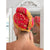 Hair Towel Wrap - Bright Wildflowers Cranberry