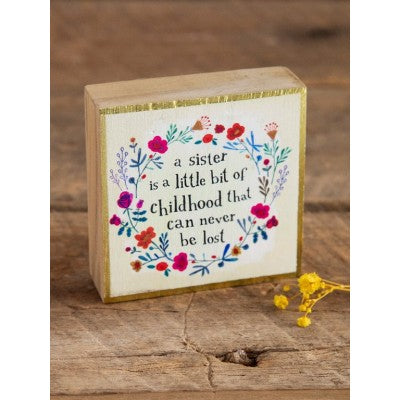 Tiny Block Keepsake - A Sister