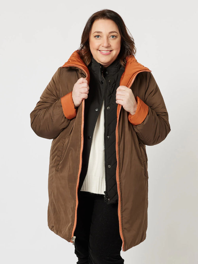 Bowral Reversible Puffer Jacket By Gordon Smith - Paprika