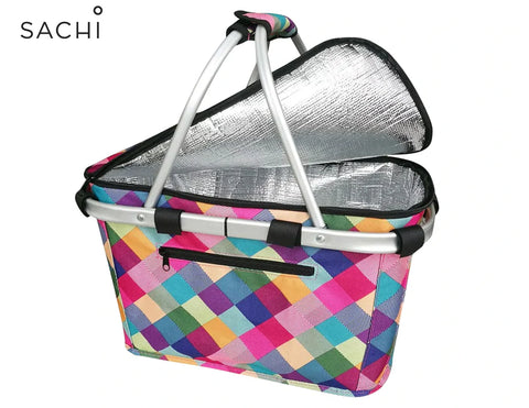 Sachi Insulated Carry Basket - Harlequin