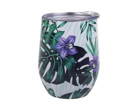 Oasis Double-Wall Insulated Wine Tumbler - 330mnl - Tropical Paradise