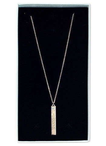 Vertical Bar Necklace - Stone