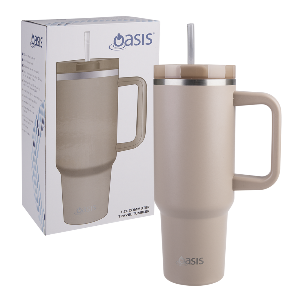 Oasis Insulated Commuter Travel Tumbler - Latte