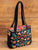 Embroidered Corduroy Tote - Black