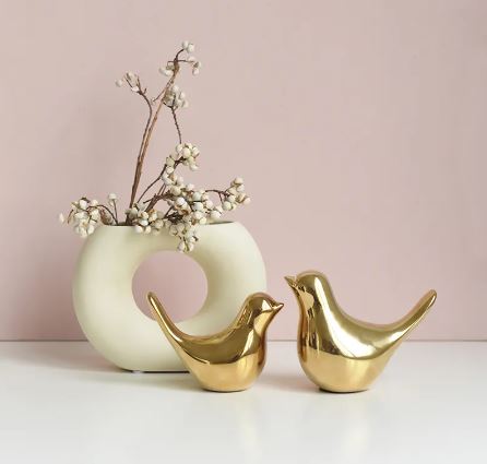 Gold Ceramic Bird - Small