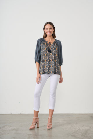 Kosmos Print Blouse By Caju