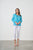 Broderie Scoop Hem Blouse By Caju - Blue