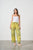 Tassel Tie Elastic Waist Pant By Caju - Print