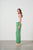 Tassel Tie Elastic Waist Pant By Caju - Green