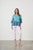 Multi Block Print Button Through Blouse By Caju