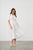 Self Coloured Embroidery Dress With Belt By Caju - Cream