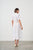 Self Coloured Embroidery Dress With Belt By Caju - Cream