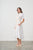 Self Coloured Embroidery Dress With Belt By Caju - Cream