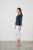 Relaxed Fit V Neck Blouse By Caju - Navy