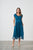 Shirred Waist Contrast Embroidery Dress By Caju