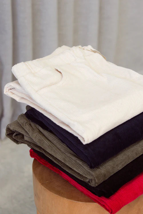 Cord Wide Leg Pant By See Saw - White