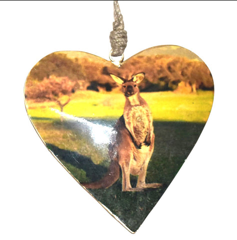 Hanging Heart - Kangaroo 15cm