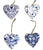 Hanging Heart 10cm - Assorted Blue/White Floral Design